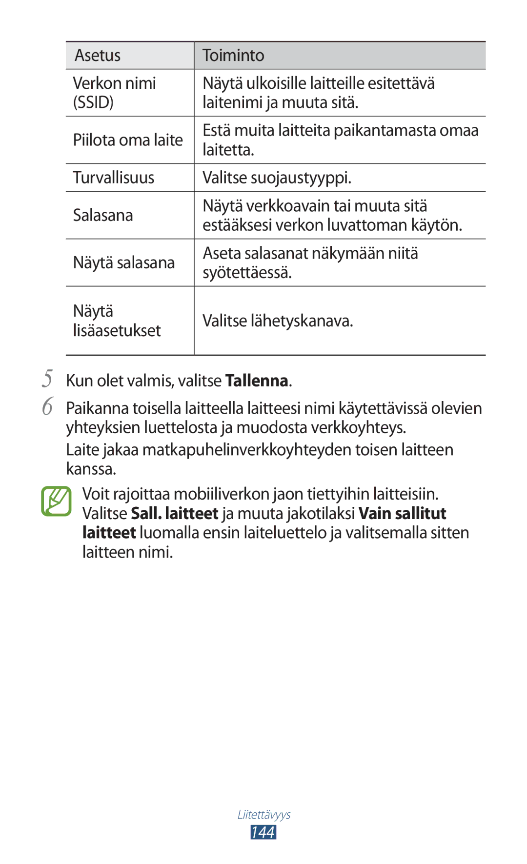 Samsung GT-N8000EAANEE, GT-N8000GRANEE, GT-N8000ZWANEE manual Laitenimi ja muuta sitä, Laitetta 