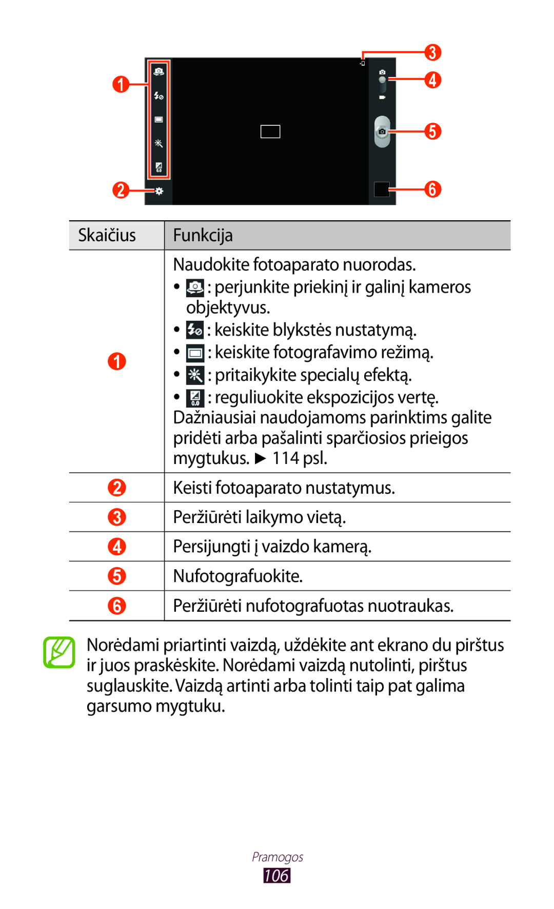 Samsung GT-N8000EAASEB, GT-N8000ZWASEB manual Mygtukus psl 