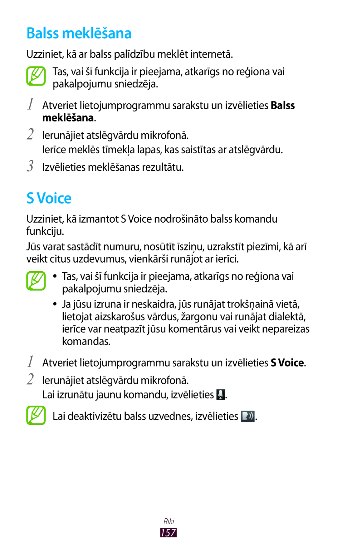 Samsung GT-N8000ZWASEB, GT-N8000EAASEB manual Balss meklēšana, Voice 