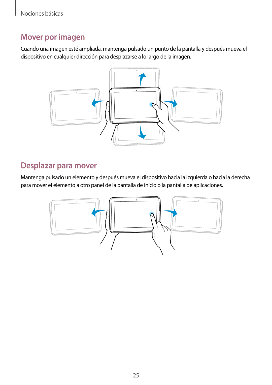 Samsung GT-N8000EAEPHE, GT-N8000ZWAITV, GT-N8000ZWEPHE, GT-N8000ZWXPHE, GT-N8000EAAPHE Mover por imagen, Desplazar para mover 