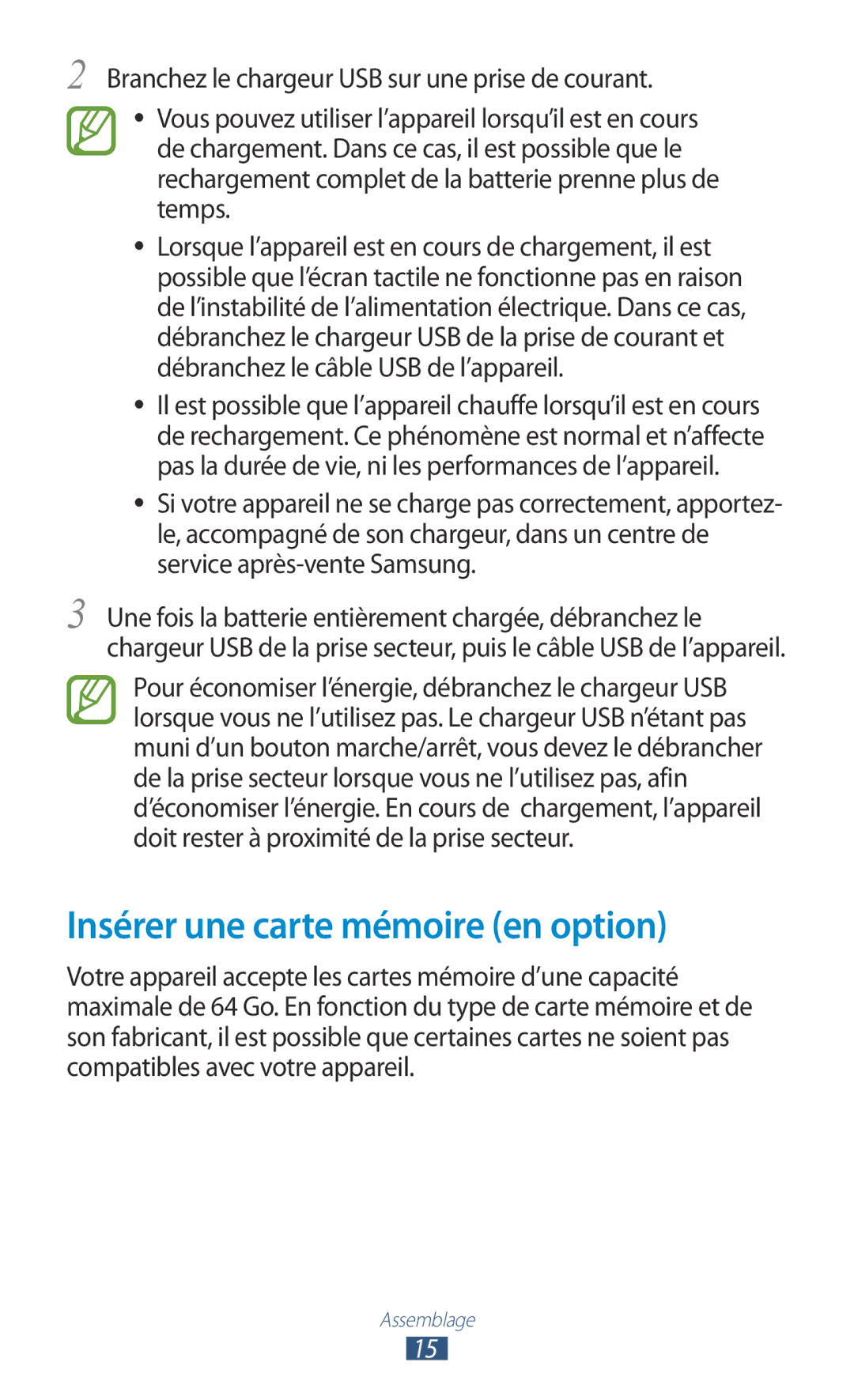 Samsung GT-N8000ZWAGBL, GT-N8000ZWAMTL, GT-N8000EAABGL, GT-N8000ZWABGL manual Insérer une carte mémoire en option 