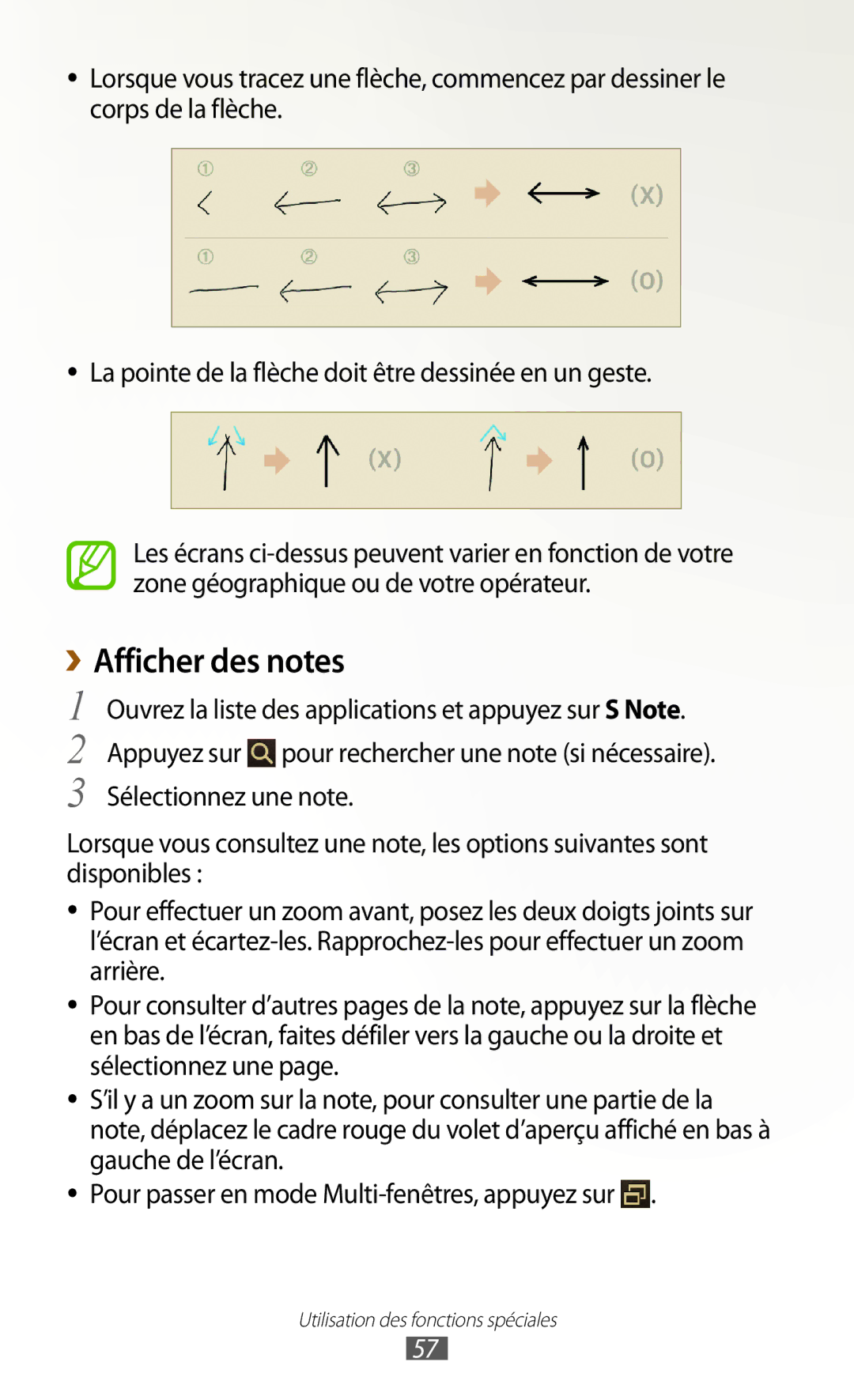 Samsung GT-N8000EAABGL, GT-N8000ZWAMTL, GT-N8000ZWABGL, GT-N8000ZWAGBL manual Afficher des notes, Sélectionnez une note 