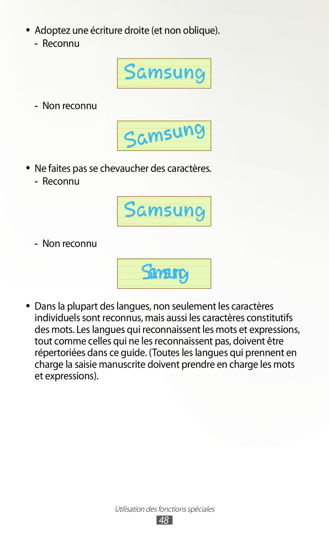 Samsung GT-N8000ZWEXEF, GT-N8000EAEXEF, GT-N8000EAAXEF, GT-N8000ZWAXEF manual Utilisation des fonctions spéciales 