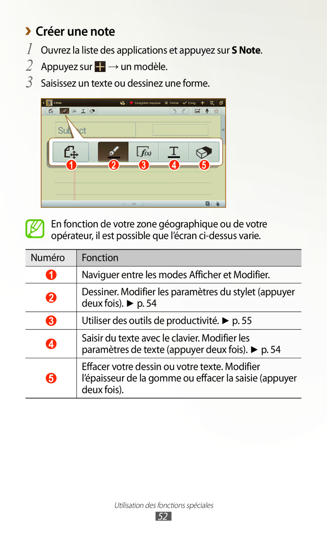 Samsung GT-N8000ZWEXEF, GT-N8000EAEXEF, GT-N8000EAAXEF, GT-N8000ZWAXEF manual Créer une note 