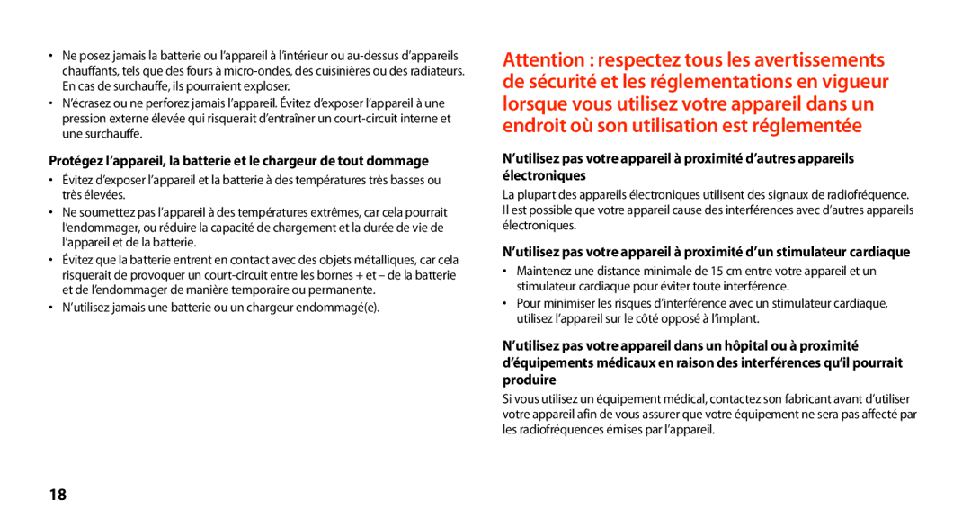 Samsung GT-N8000EAAXEF, GT-N8000ZWEXEF, GT-N8000EAEXEF manual ’utilisez jamais une batterie ou un chargeur endommagée 