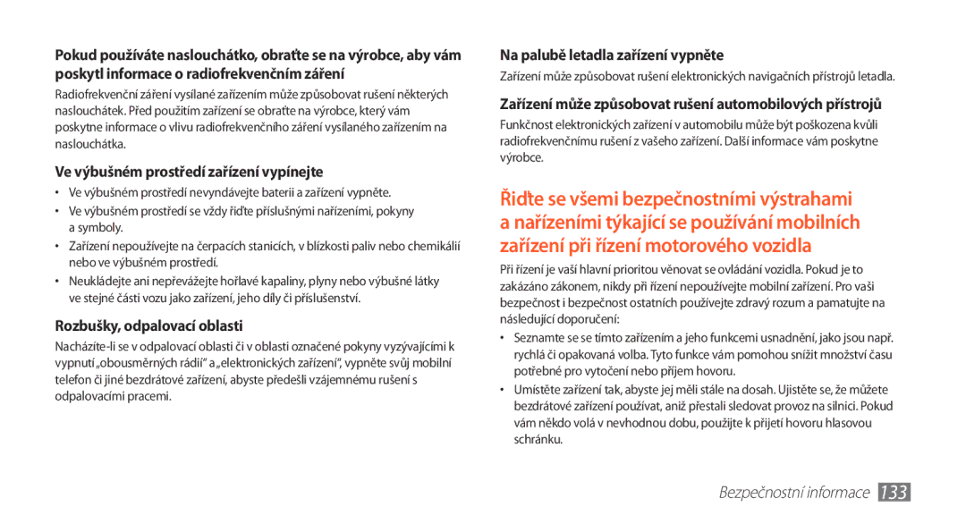 Samsung GT-N8010GRAXEZ, GT-N8010EAAATO manual Ve výbušném prostředí zařízení vypínejte, Rozbušky, odpalovací oblasti 