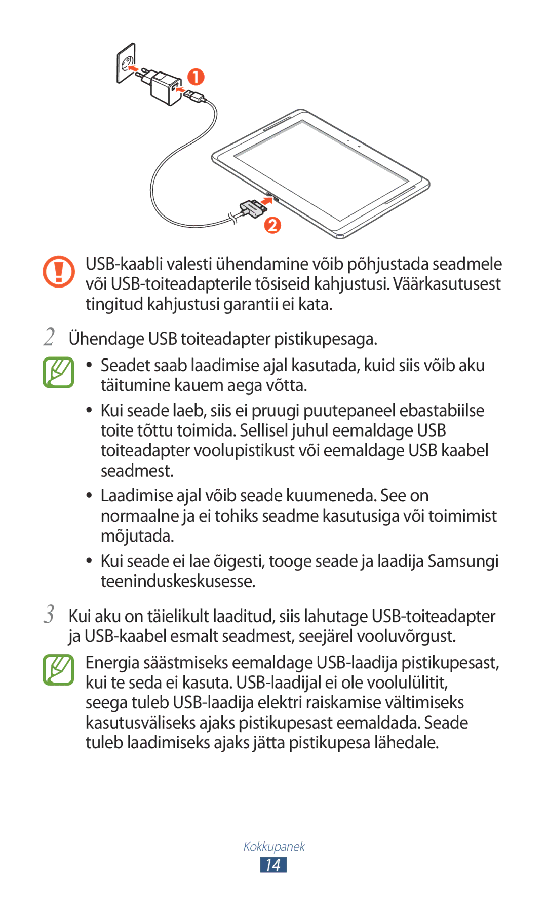 Samsung GT-N8010EAASEB, GT-N8010ZWASEB manual Kokkupanek 