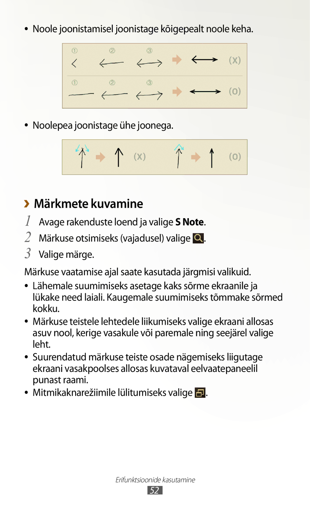 Samsung GT-N8010EAASEB, GT-N8010ZWASEB manual Märkmete kuvamine 