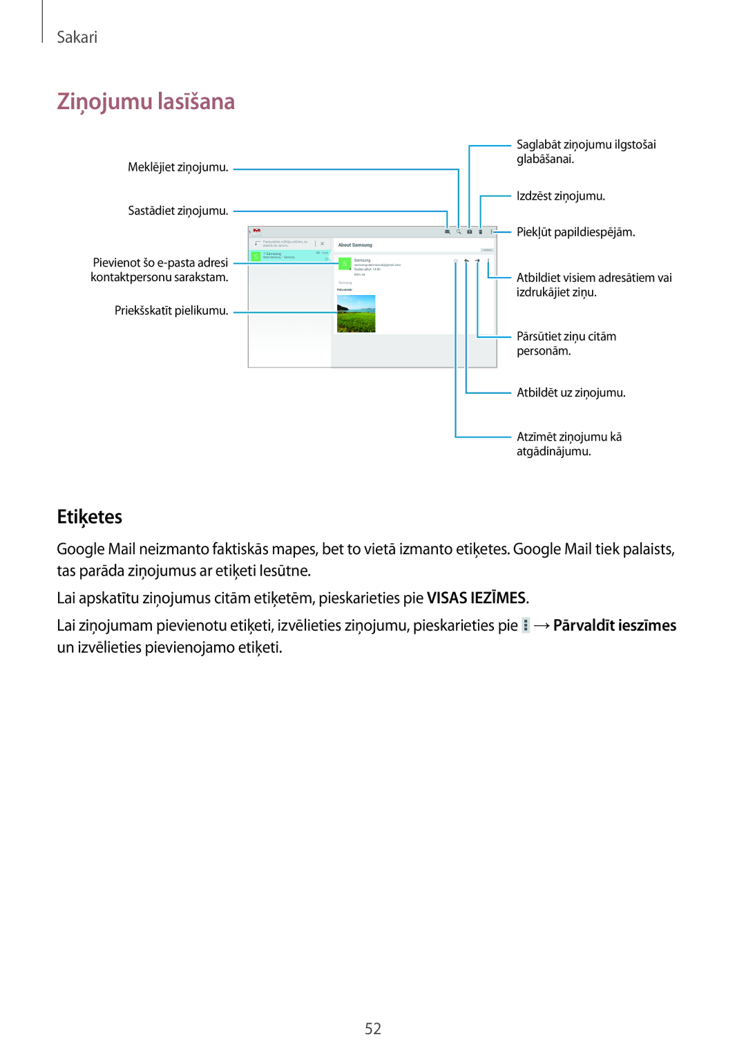 Samsung GT-N8010EAASEB, GT-N8010ZWASEB manual Etiķetes 