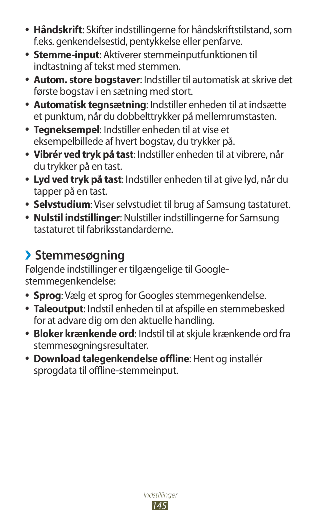 Samsung GT-N8010ZWANEE, GT-N8010ZWXNEE, GT-N8010EAXNEE, GT-N8010GRANEE, GT-N8010EAANEE manual ››Stemmesøgning 