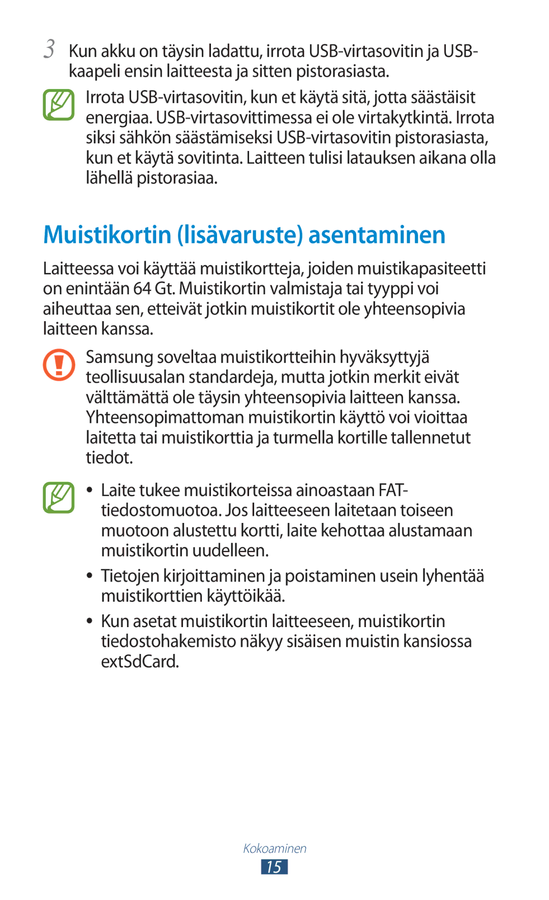 Samsung GT-N8010ZWANEE, GT-N8010ZWXNEE, GT-N8010EAXNEE, GT-N8010GRANEE, GT-N8010EAANEE Muistikortin lisävaruste asentaminen 