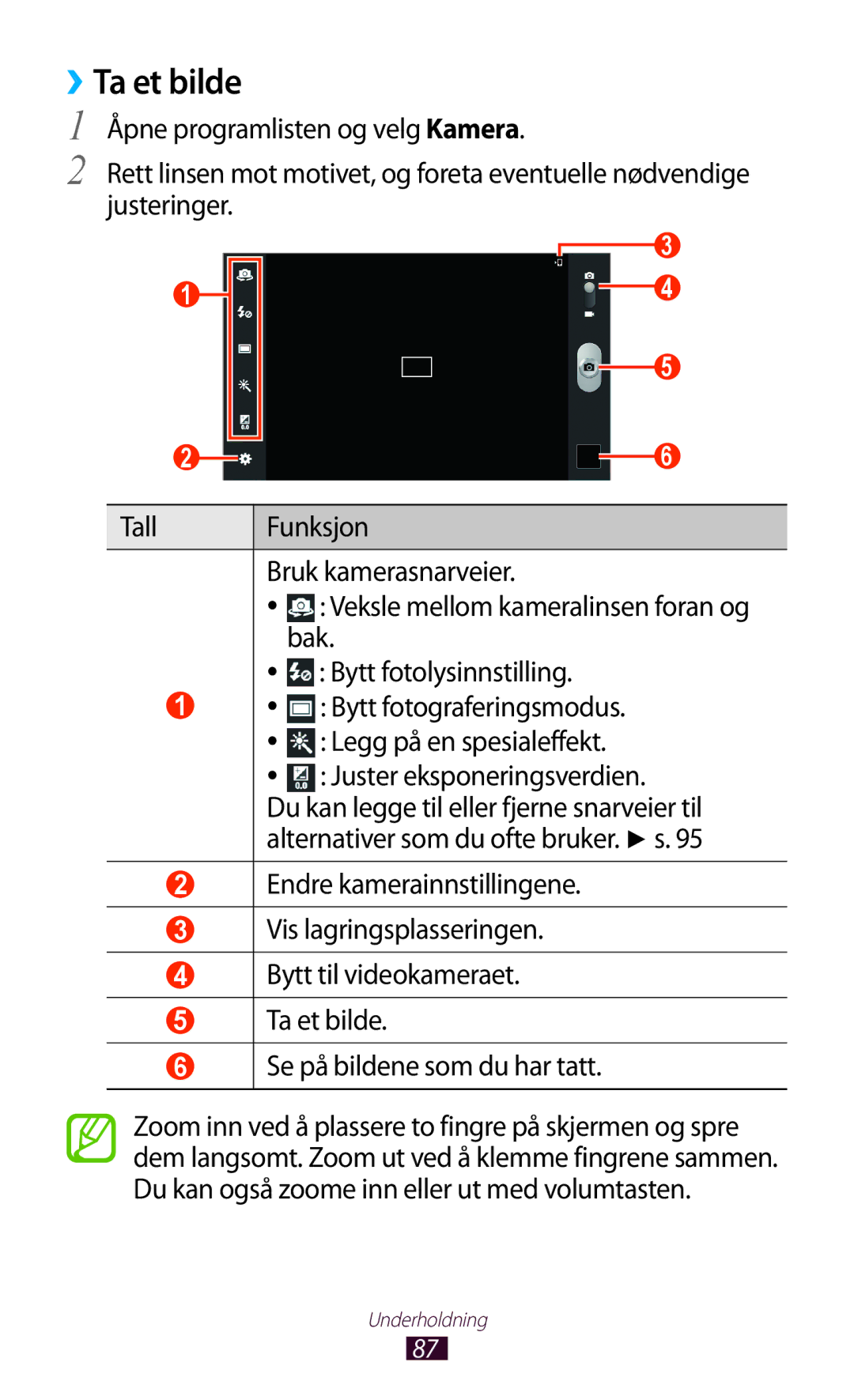 Samsung GT-N8010EAXNEE, GT-N8010ZWANEE, GT-N8010ZWXNEE, GT-N8010GRANEE, GT-N8010EAANEE manual ››Ta et bilde 