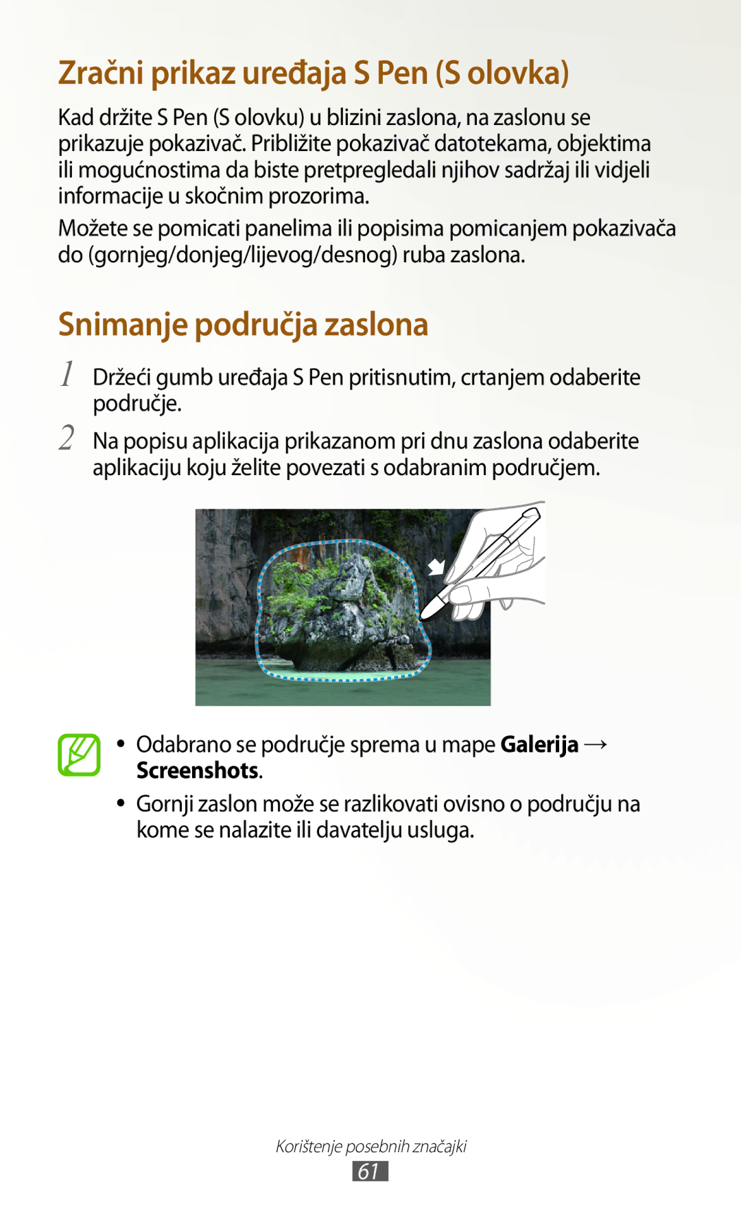 Samsung GT-N8010GRATRA, GT-N8010ZWATRA, GT-N8010EAATRA, GT-N8010ZWASMO, GT-N8010EAASMO Zračni prikaz uređaja S Pen S olovka 