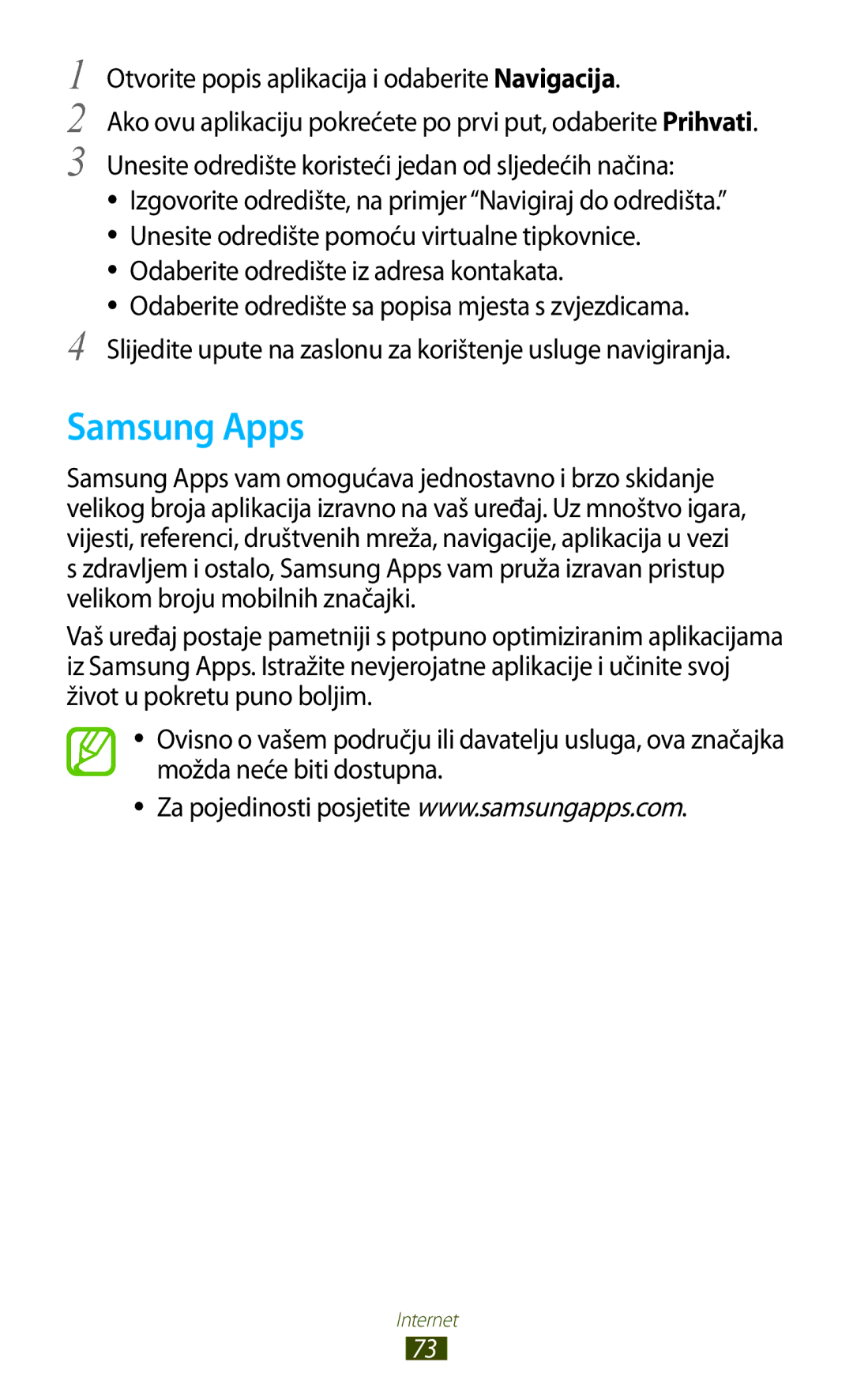 Samsung GT-N8010ZWASMO, GT-N8010ZWATRA, GT-N8010GRATRA, GT-N8010EAATRA Samsung Apps, Odaberite odredište iz adresa kontakata 