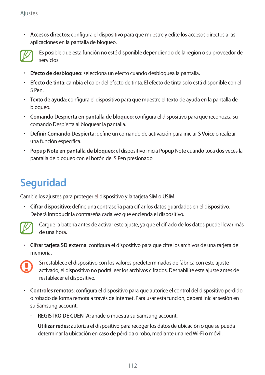 Samsung GT-N8020EAAATL manual Seguridad 