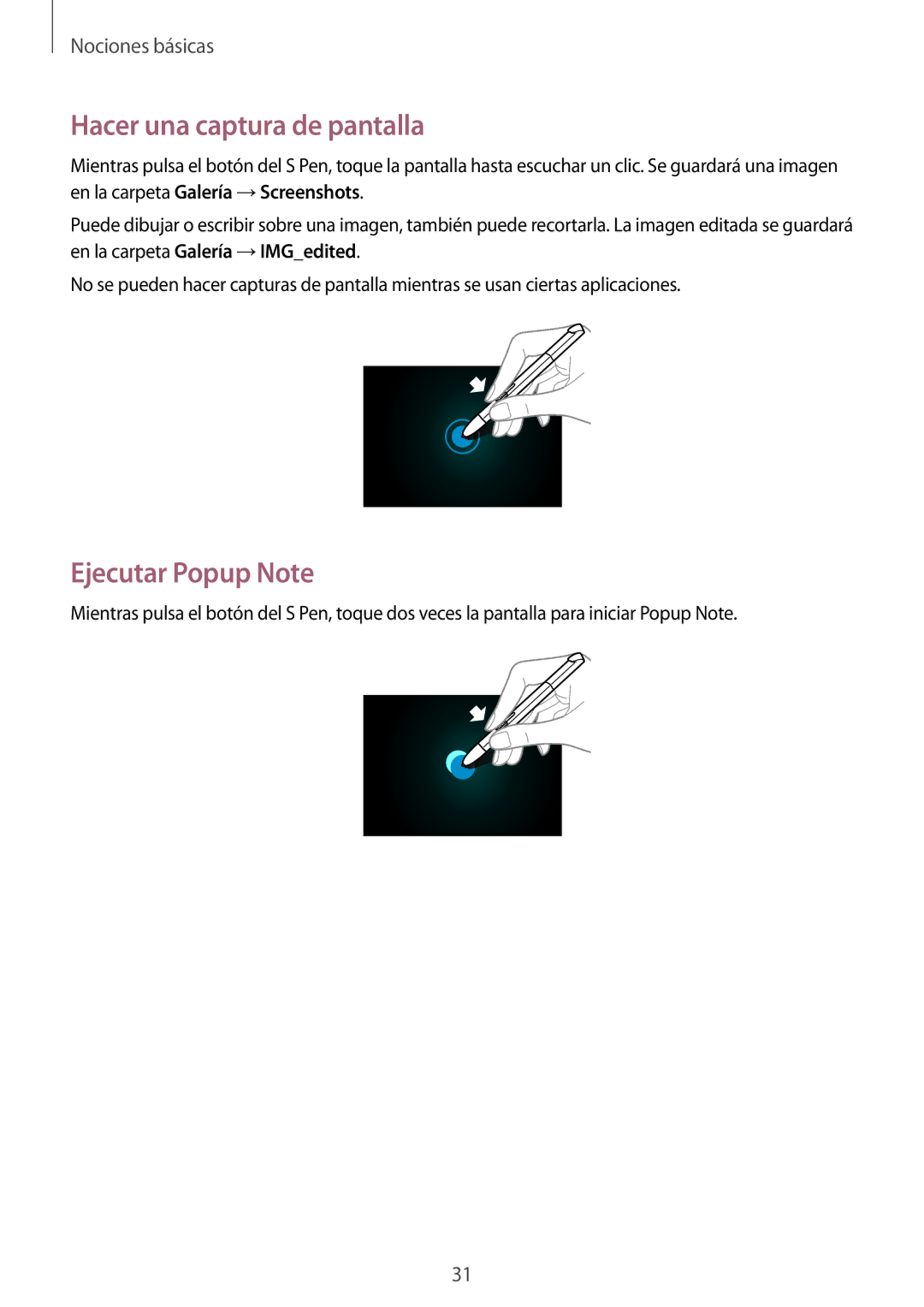 Samsung GT-N8020EAAATL manual Hacer una captura de pantalla, Ejecutar Popup Note 