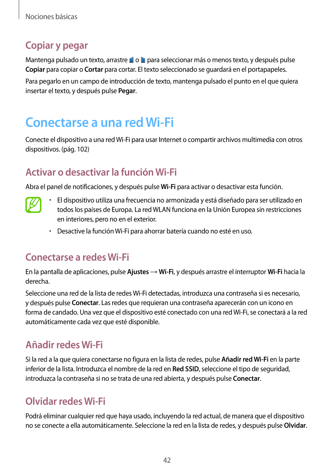 Samsung GT-N8020EAAATL manual Conectarse a una red Wi-Fi 