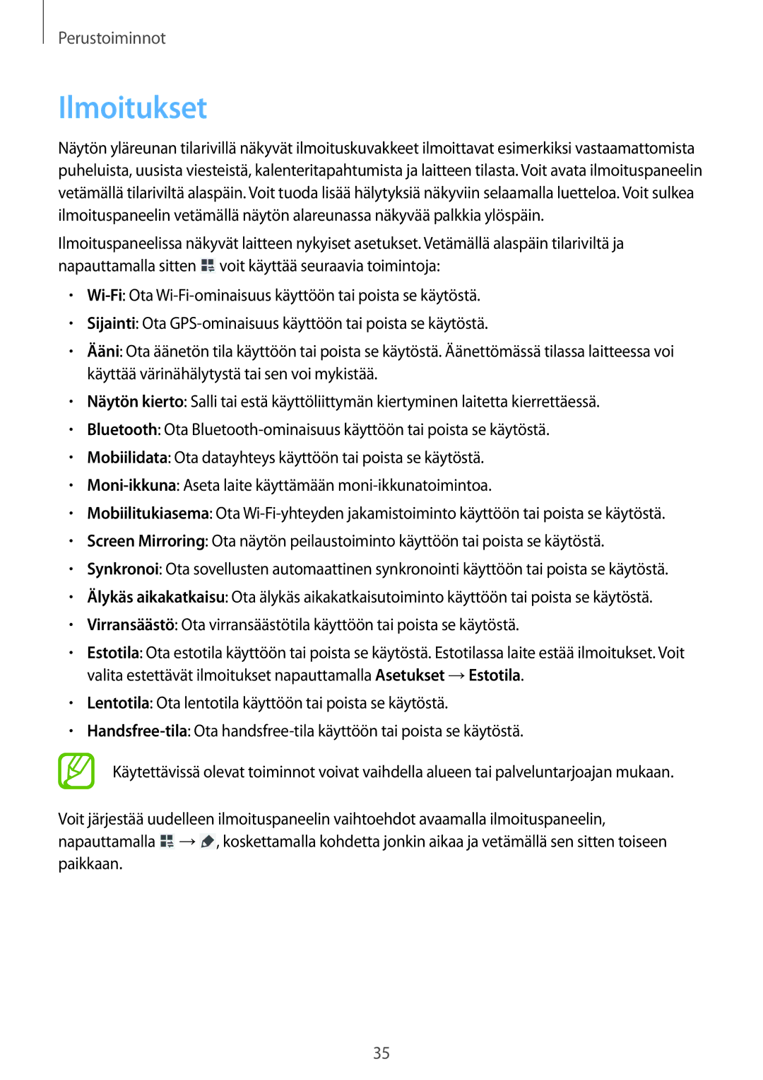 Samsung GT-N8020ZWATLA, GT-N8020EAATLA, GT-N8020EAANEE, GT-N8020ZWATEN, GT-N8020ZWANEE, GT-N8020ZWAHTD manual Ilmoitukset 