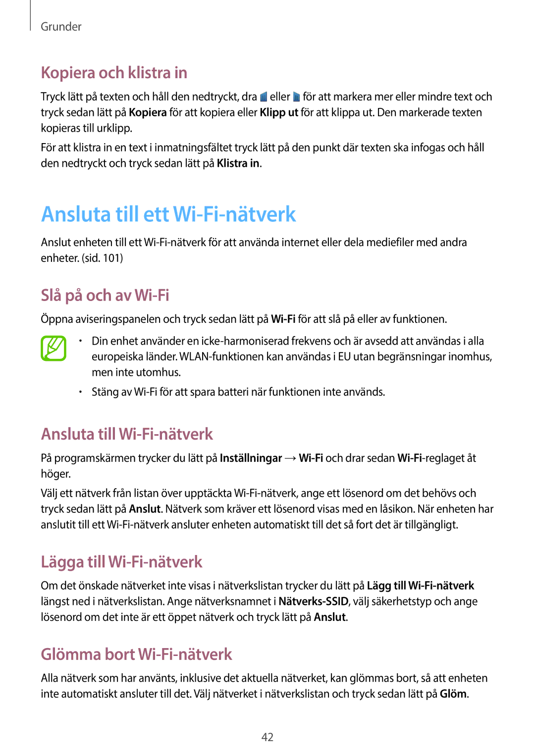 Samsung GT-N8020EAATLA, GT-N8020EAANEE, GT-N8020ZWATEN, GT-N8020ZWANEE, GT-N8020ZWAHTD manual Ansluta till ett Wi-Fi-nätverk 