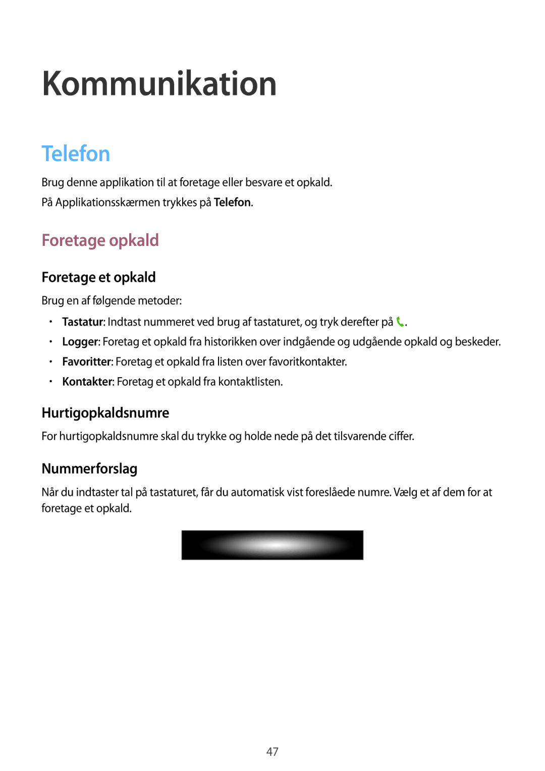 Samsung GT-N8020ZWATLA, GT-N8020EAATLA, GT-N8020EAANEE, GT-N8020ZWATEN manual Kommunikation, Telefon, Foretage opkald 