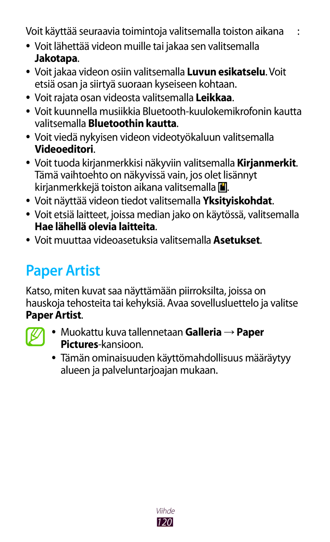 Samsung GT-N8020EAATLA, GT-N8020EAANEE, GT-N8020ZWATEN, GT-N8020ZWANEE, GT-N8020ZWAHTD, GT-N8020ZWATLA manual Paper Artist 