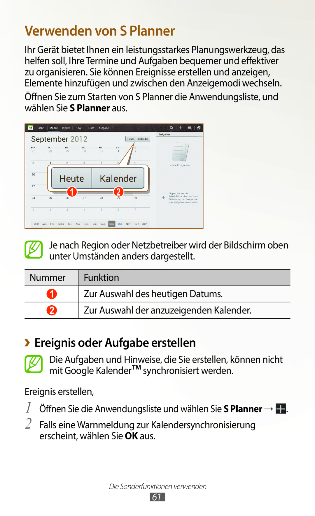 Samsung GT-N8020ZWAVD2, GT-N8020EAATPH, GT-N8020EAATMN, GT-N8020ZWADTM ››Ereignis oder Aufgabe erstellen, Ereignis erstellen 