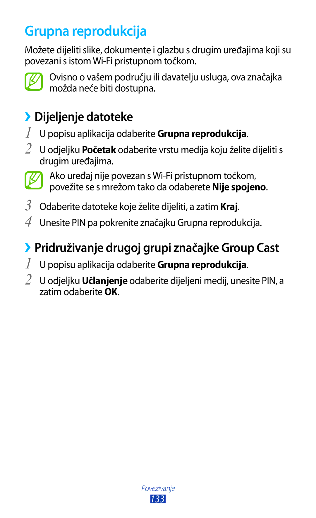 Samsung GT-N8020EAACRO, GT-N8020EAAVIP manual Grupna reprodukcija, 133 