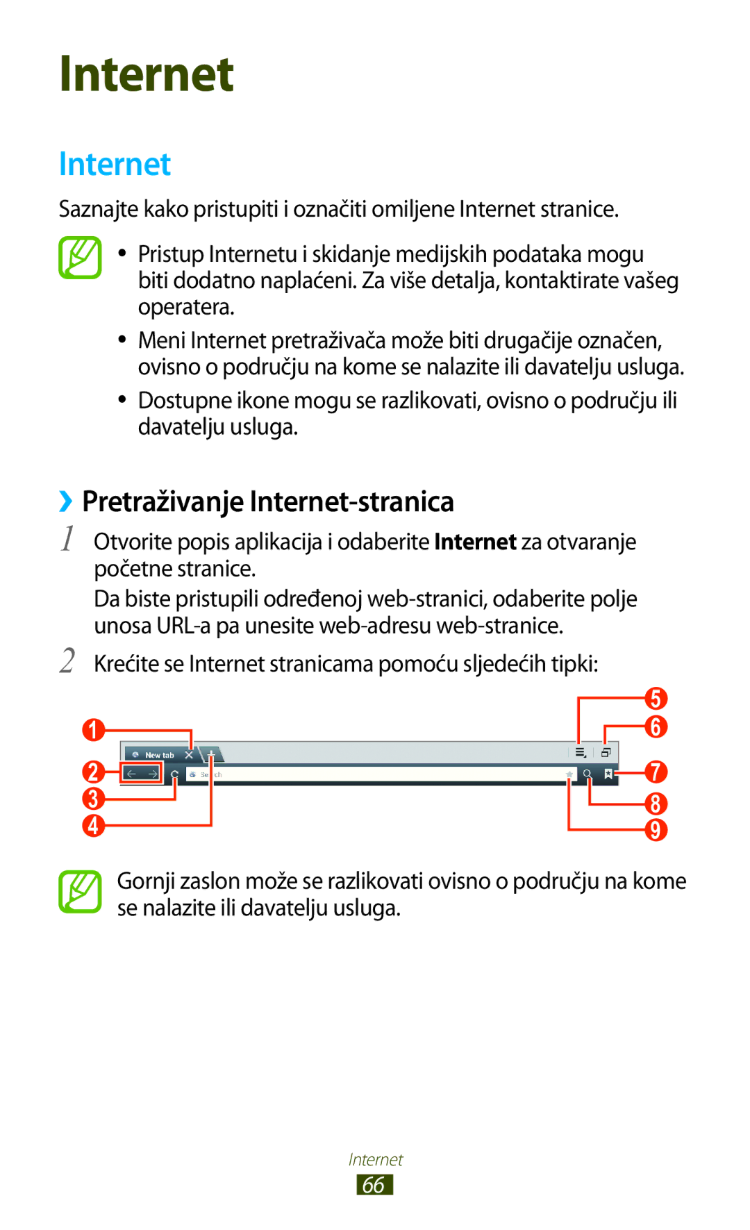 Samsung GT-N8020EAAVIP, GT-N8020EAACRO manual ››Pretraživanje Internet-stranica 