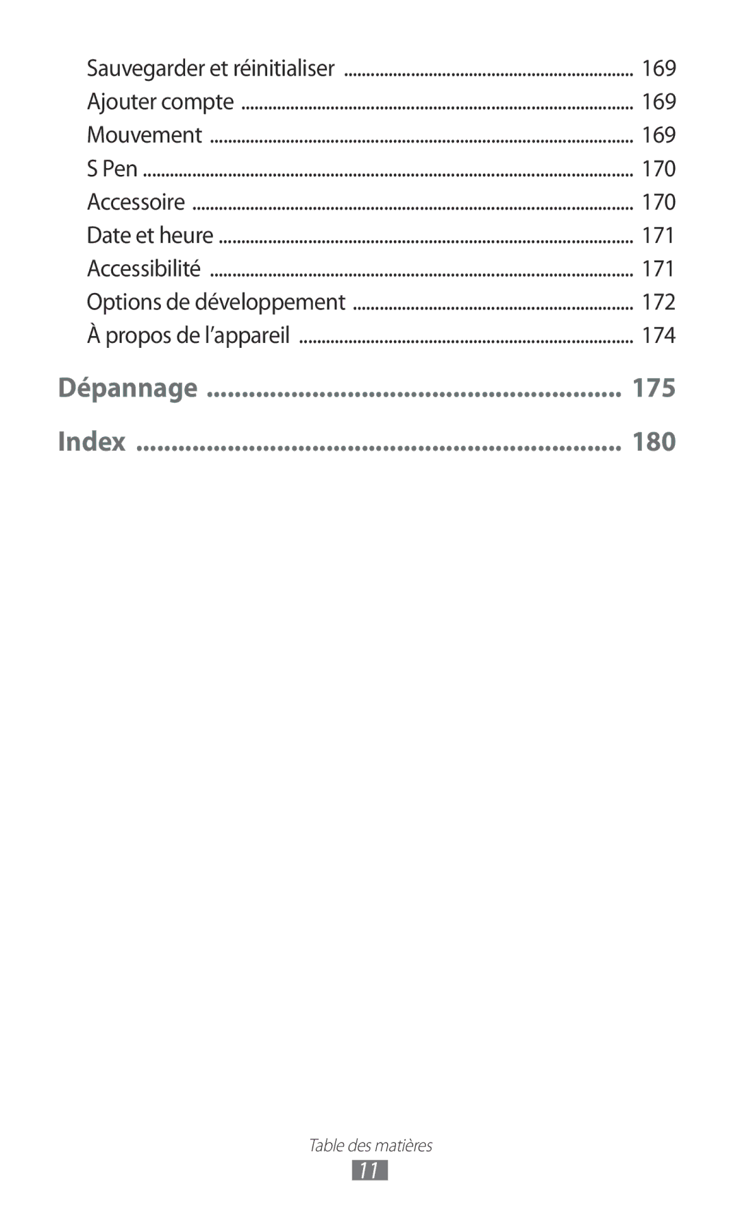 Samsung GT-N8020ZWAFTM, GT-N8020EAAXEF, GT-N8020EAASFR manual 169, 170, 171, 172, 174 