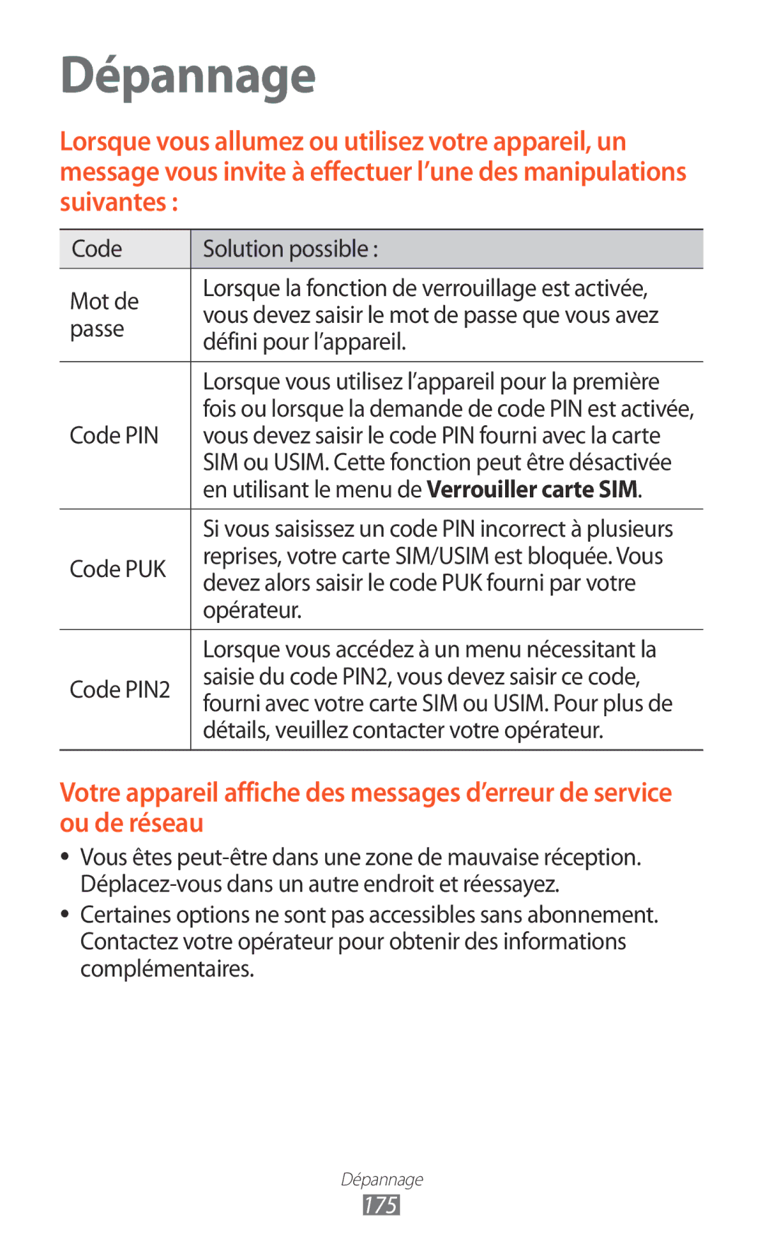 Samsung GT-N8020EAASFR, GT-N8020EAAXEF, GT-N8020ZWAFTM manual 175 