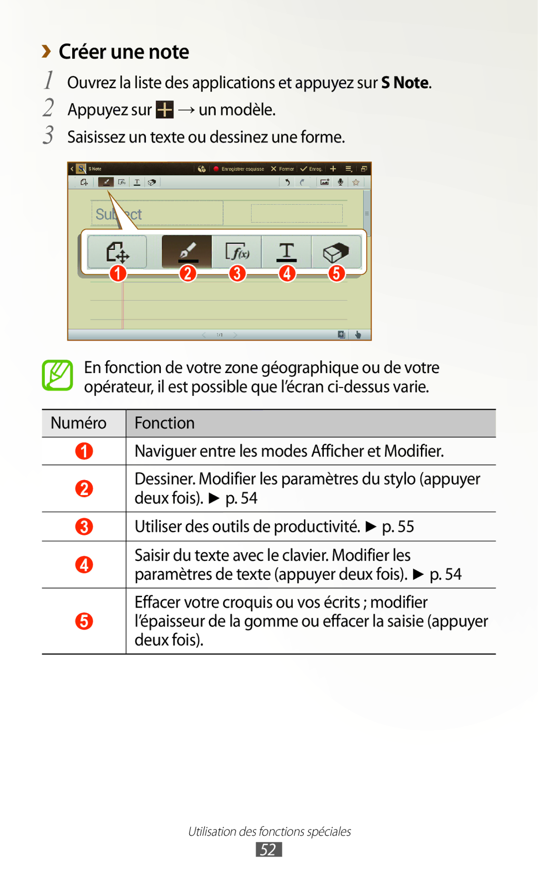 Samsung GT-N8020EAASFR, GT-N8020EAAXEF, GT-N8020ZWAFTM manual Créer une note 