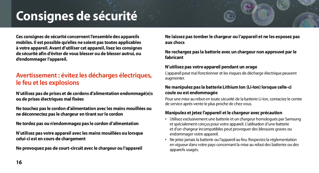 Samsung GT-N8020EAASFR, GT-N8020EAAXEF, GT-N8020ZWAFTM manual Consignes de sécurité 