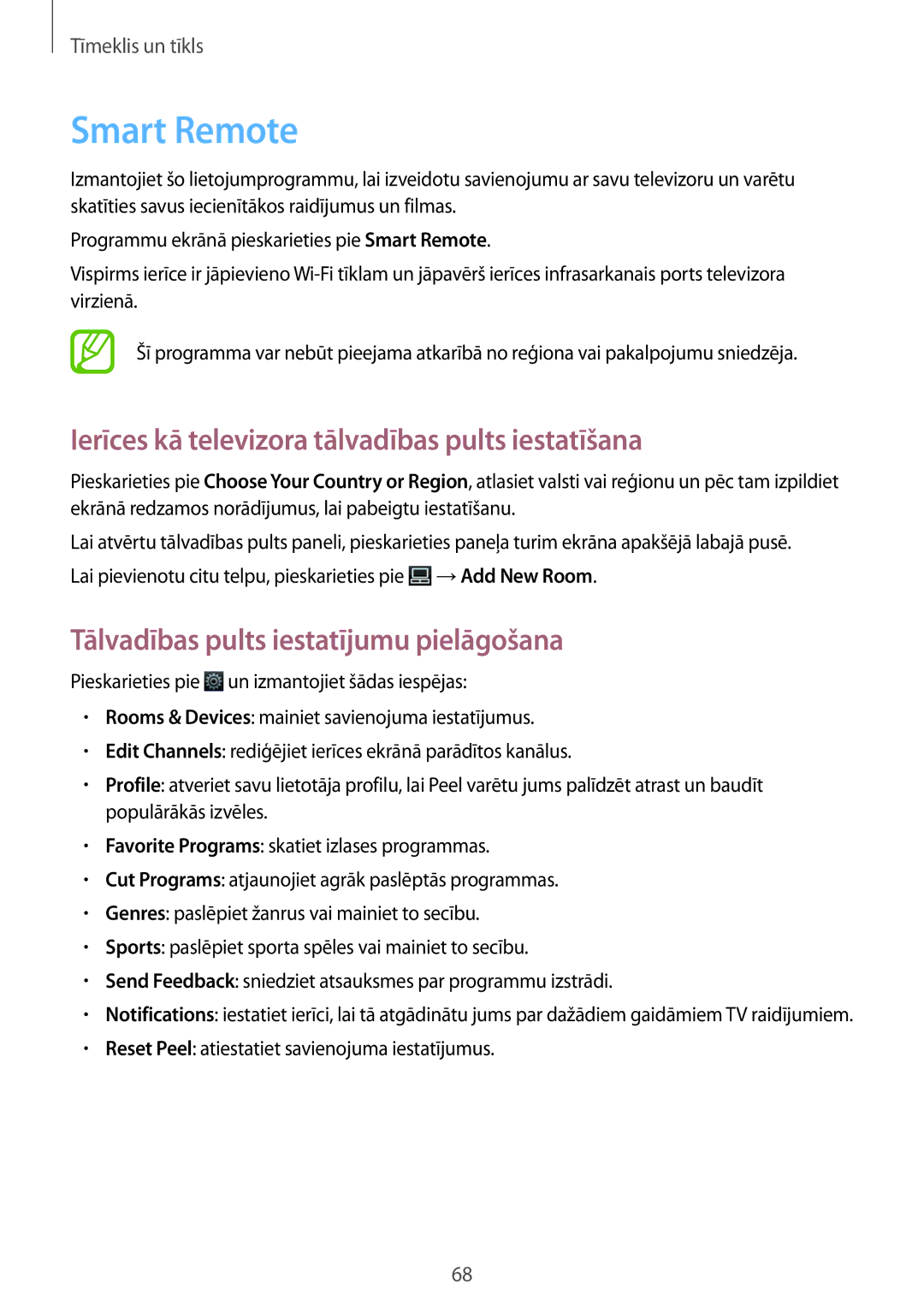 Samsung GT-N8020ZWASEB, GT-N8020EAASEB manual Smart Remote, Ierīces kā televizora tālvadības pults iestatīšana 