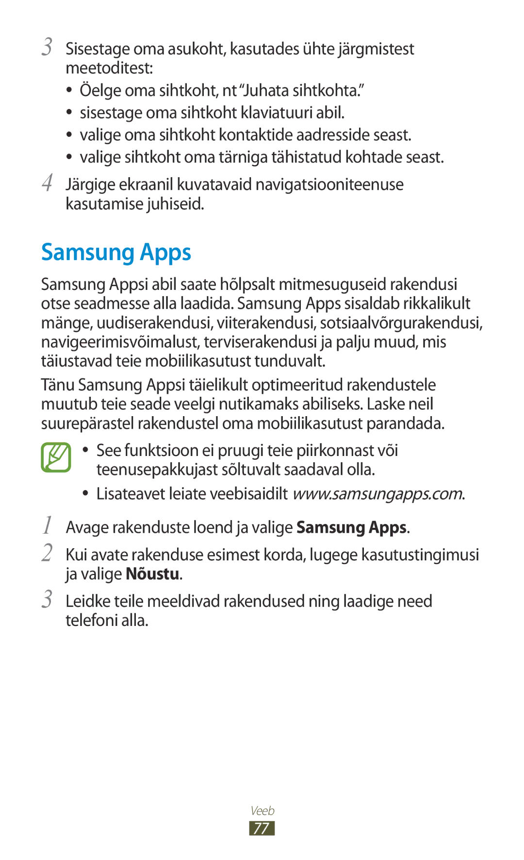 Samsung GT-N8020EAASEB, GT-N8020ZWASEB manual Samsung Apps 