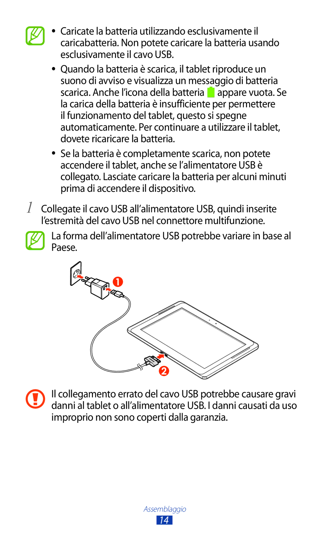 Samsung GT-N8020ZWAOMN, GT-N8020ZWATIM, GT-N8020EAAOMN, GT-N8020EAATLA manual Assemblaggio 