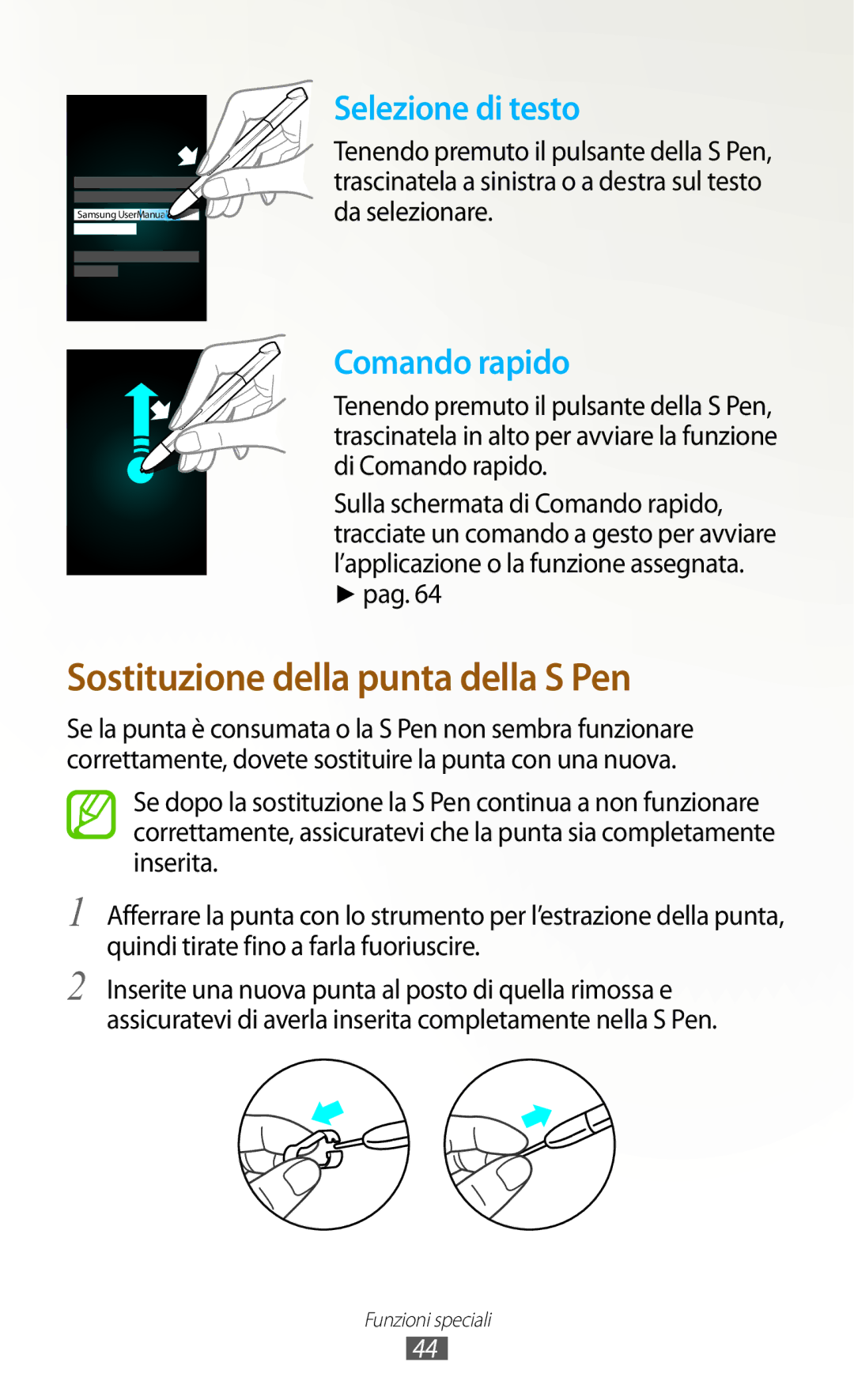 Samsung GT-N8020ZWATIM, GT-N8020EAAOMN, GT-N8020ZWAOMN, GT-N8020EAATLA manual Da selezionare, Pag 