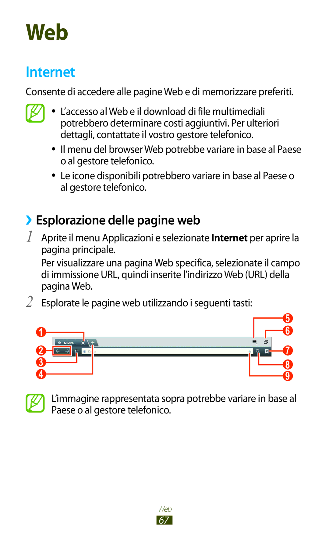 Samsung GT-N8020EAATLA, GT-N8020ZWATIM, GT-N8020EAAOMN, GT-N8020ZWAOMN manual Internet, ››Esplorazione delle pagine web 