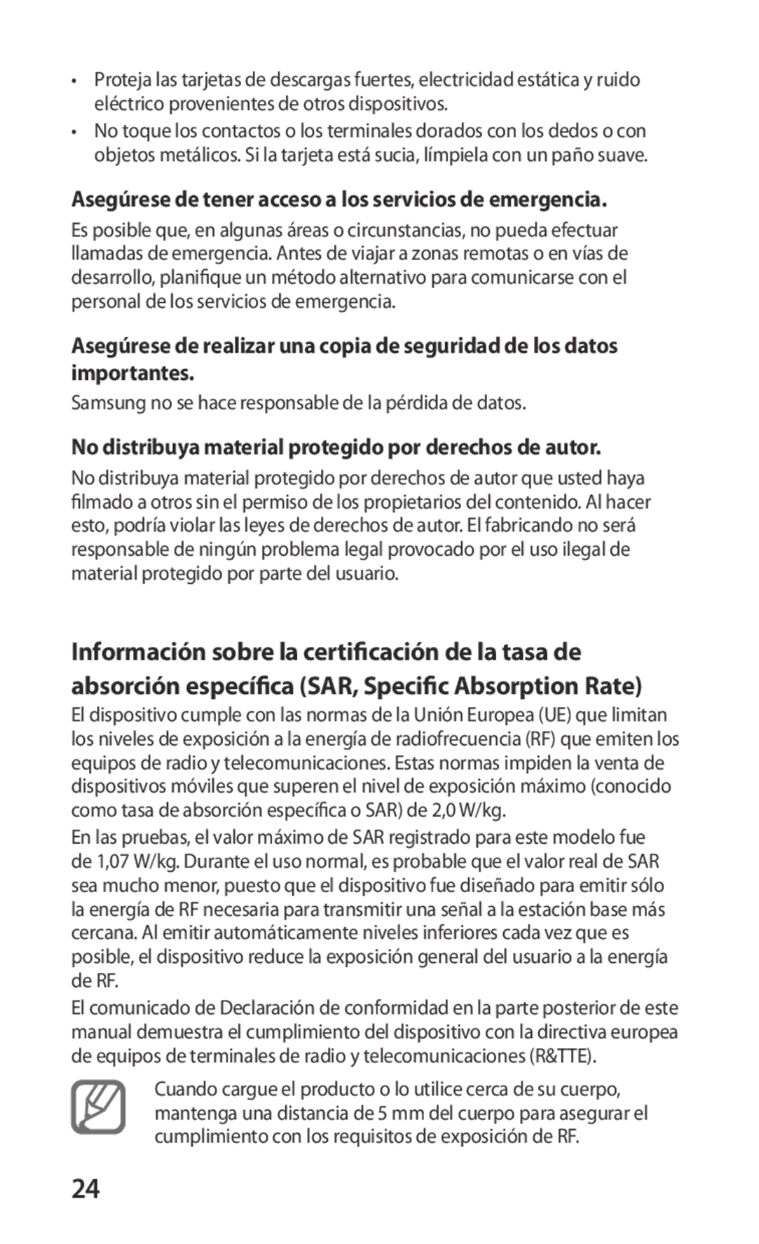 Samsung GT-P1000CWDAMN, GT-P1000CWAITV, GT-P1000CWAAMN manual Asegúrese de tener acceso a los servicios de emergencia 