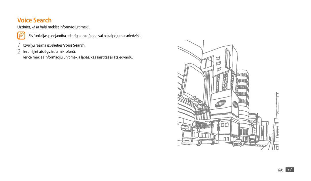 Samsung GT-P1000CWJSEB, GT-P1000CWASEB manual Voice Search 