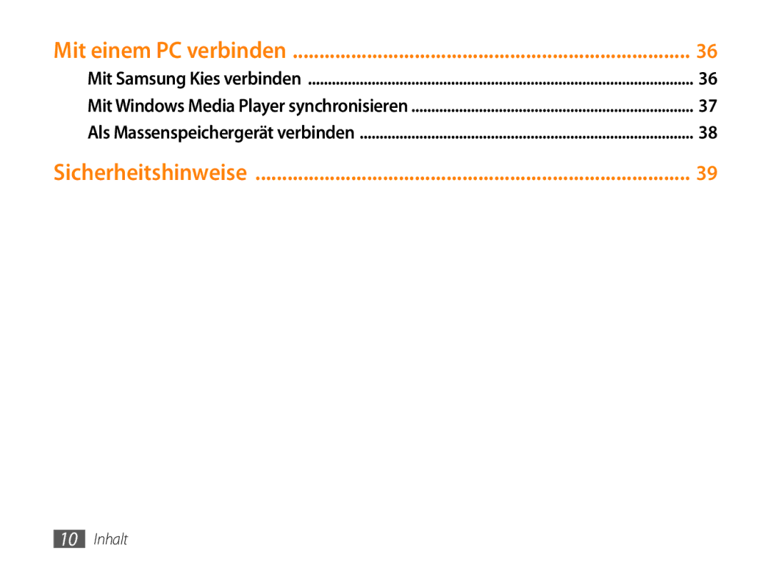 Samsung GT-P1000MSADBT, GT-P1000CWAVD2, GT-P1000CWAEPL, GT-P1000CWAMOB, GT-P1000CWADBT, GT-P1000CWAATO Mit einem PC verbinden 