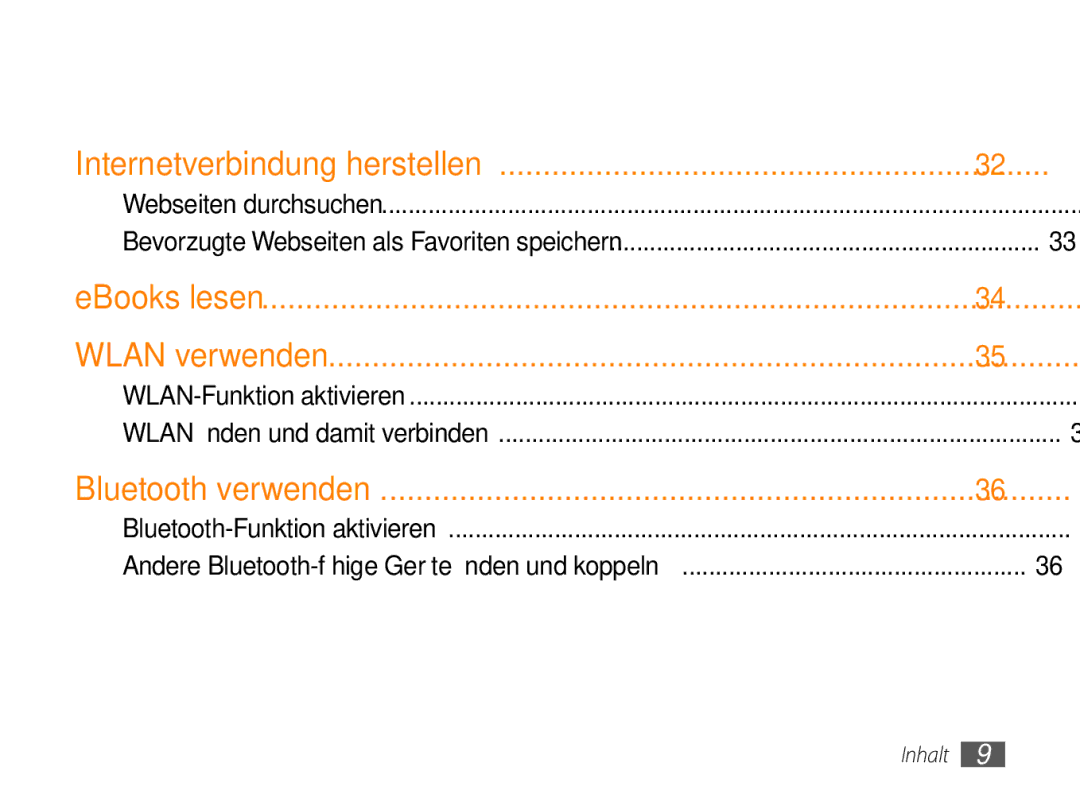 Samsung GT-P1000CWAVD2, GT-P1000MSADBT, GT-P1000CWAEPL, GT-P1000CWAMOB, GT-P1000CWADBT manual Internetverbindung herstellen 