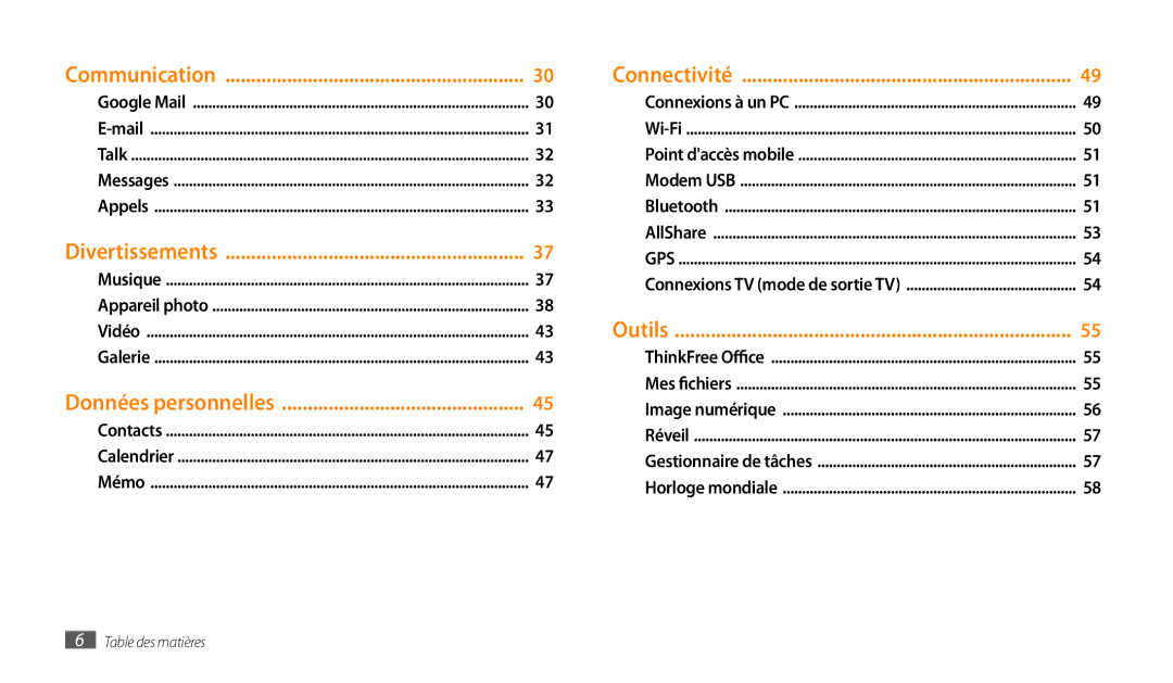 Samsung GT-P1000CWDSFR, GT-P1000CWAXEF, GT-P1000MSAXEF, GT-P1000CWDXEF, GT-P1000CWASFR, GT-P1000CWALUX manual Communication 