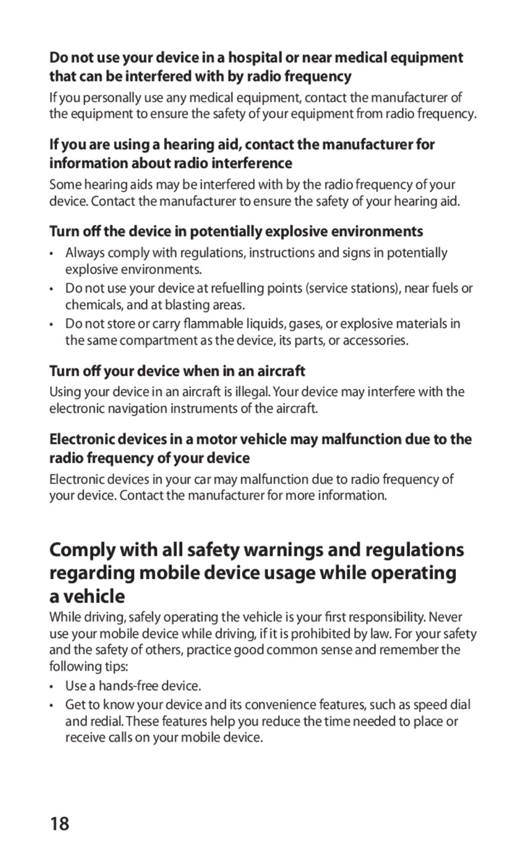 Samsung GT-P1000CWATIM Turn off the device in potentially explosive environments, Turn off your device when in an aircraft 