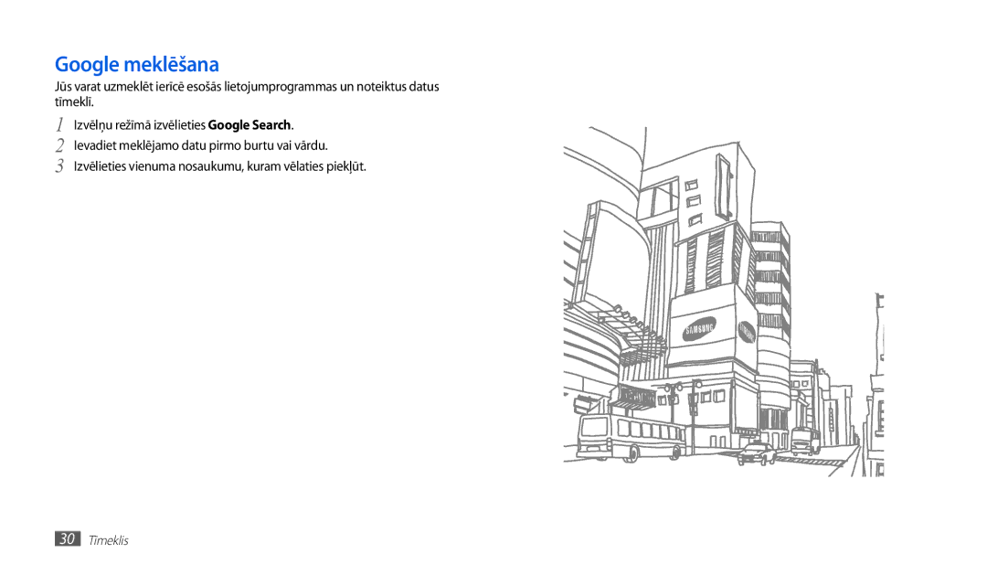 Samsung GT-P1010CWABAL manual Google meklēšana 