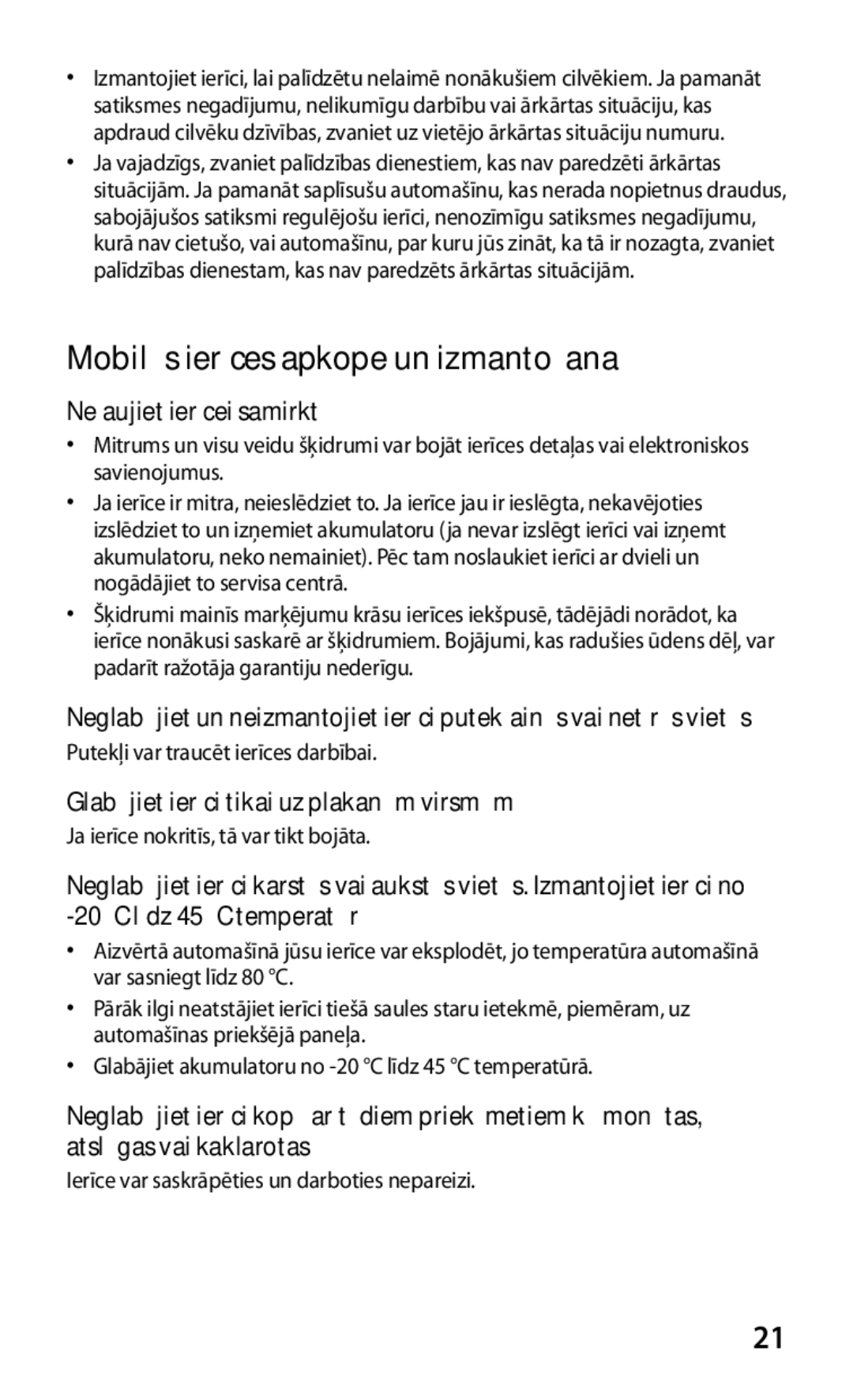 Samsung GT-P3100TSESEB, GT-P3100TSASEB manual Neļaujiet ierīcei samirkt, Glabājiet ierīci tikai uz plakanām virsmām 