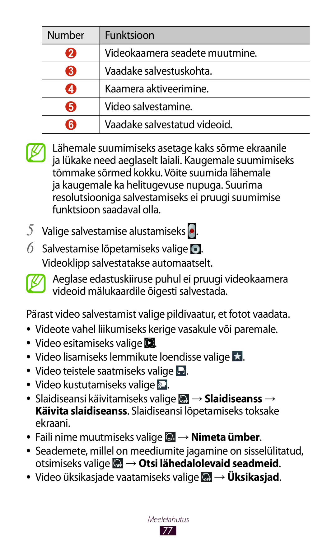 Samsung GT-P3100ZWASEB, GT-P3100TSESEB manual Video esitamiseks valige, Video üksikasjade vaatamiseks valige →Üksikasjad 