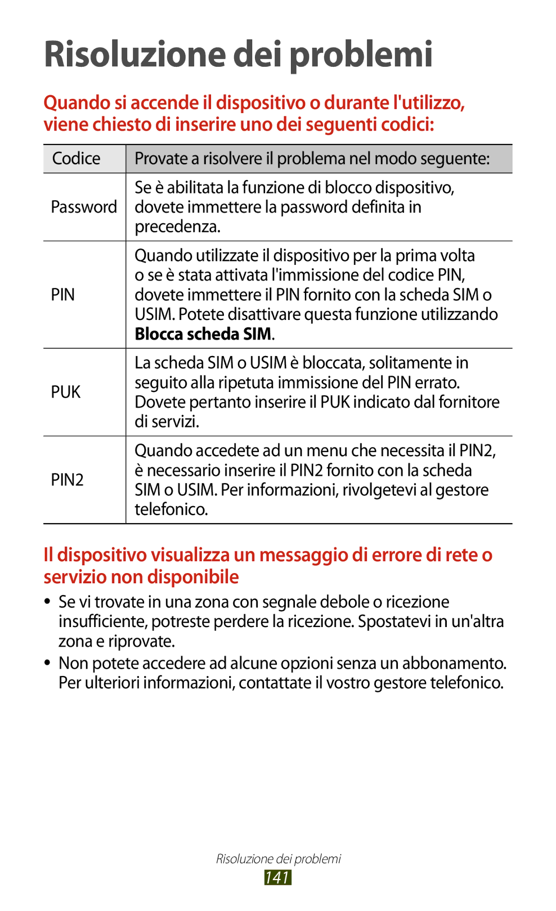 Samsung GT-P3100ZWATIM, GT-P3100ZWAHUI, GT-P3100ZWAITV, GT-P3100ZWAWIN, GT-P3100TSEOMN, GT-P3100TSEITV manual Blocca scheda SIM 