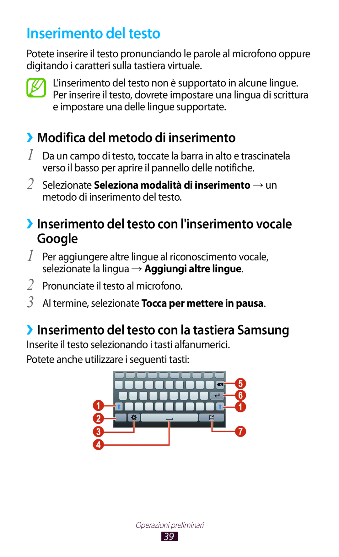 Samsung GT-P3100TSEOMN, GT-P3100ZWAHUI, GT-P3100ZWAITV Inserimento del testo, ››Modifica del metodo di inserimento, Google 