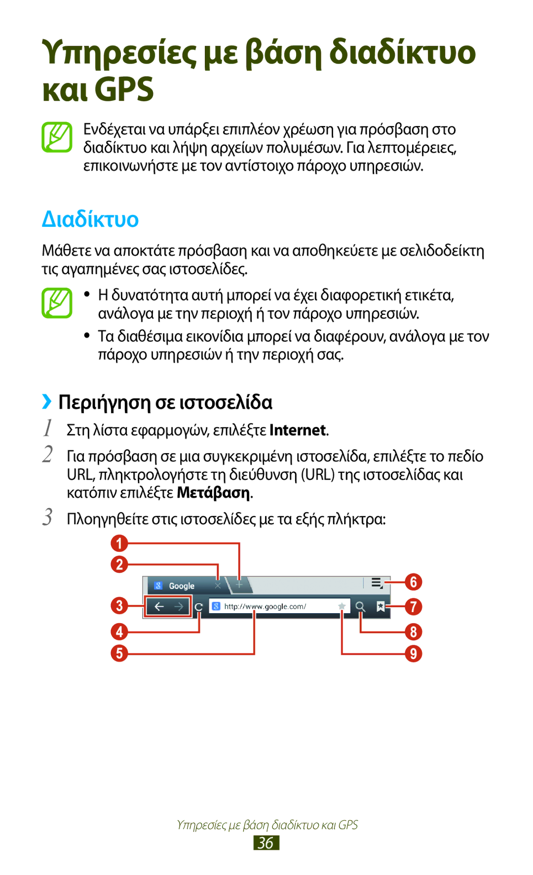 Samsung GT-P3110TSAEUR, GT-P3110TSEEUR, GT-P3110TSACYV, GT-P3110ZWACYV, GT-P3110ZWEEUR Διαδίκτυο, ››Περιήγηση σε ιστοσελίδα 