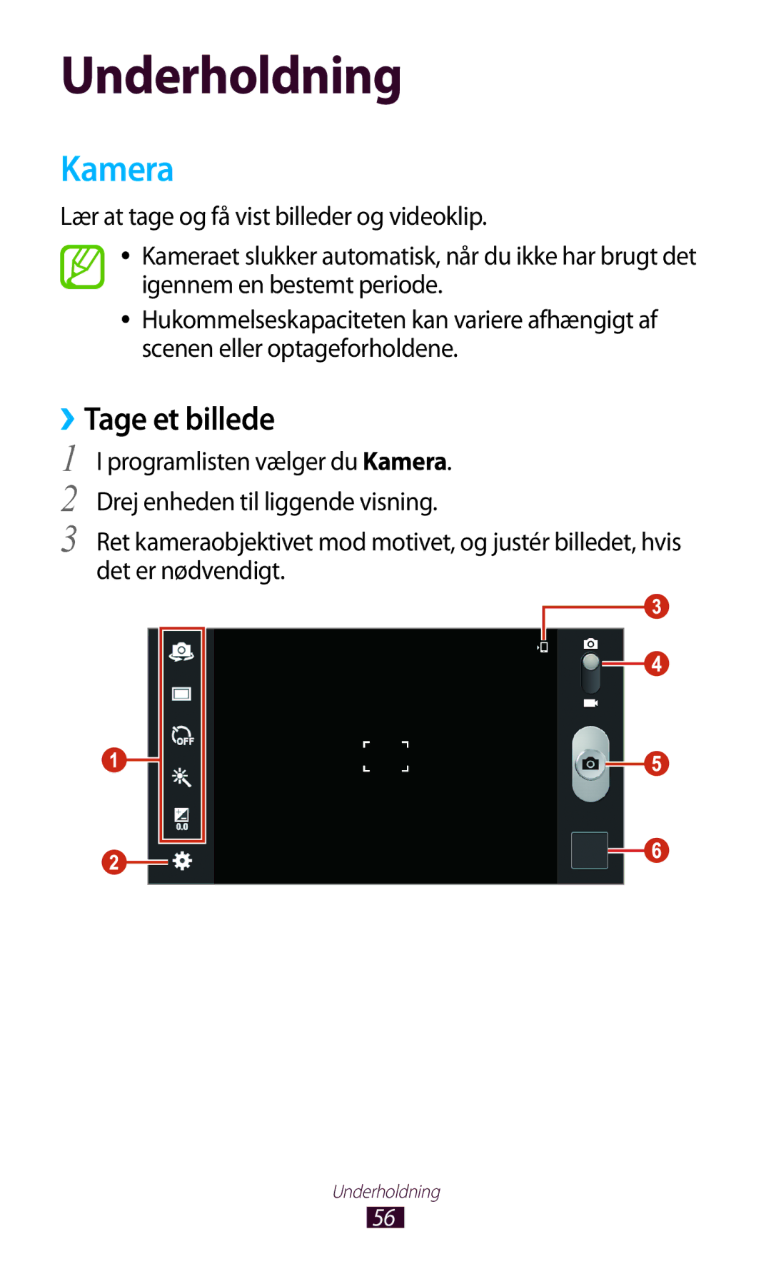 Samsung GT-P3110GRANEE, GT-P3110TSANEE, GT-P3110ZWANEE manual Kamera, ››Tage et billede 